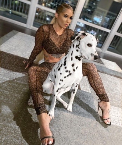 Sophia Body with her dog